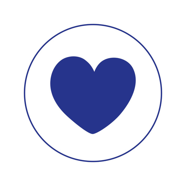 Herz innerhalb Kreis Symbol Vektor-Design - Vektor, Bild