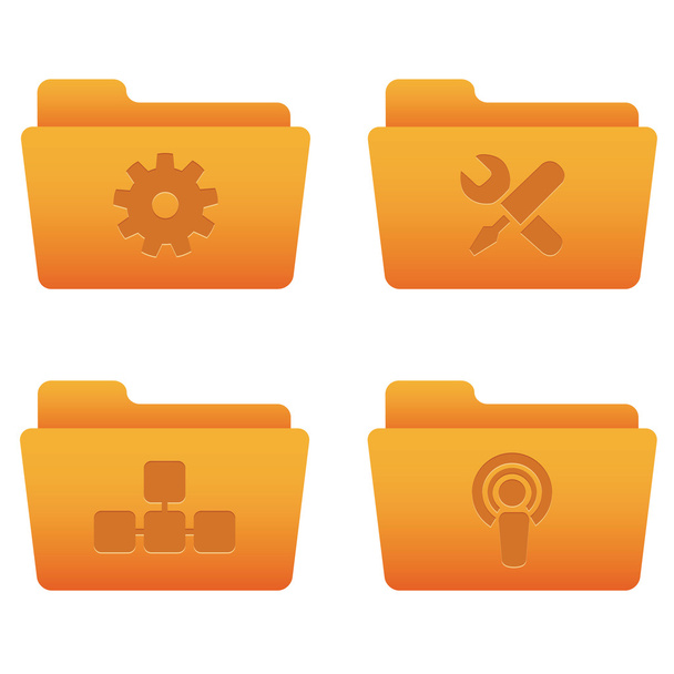 Iconos de Internet jalá Orange Folders 03
 - Vector, imagen