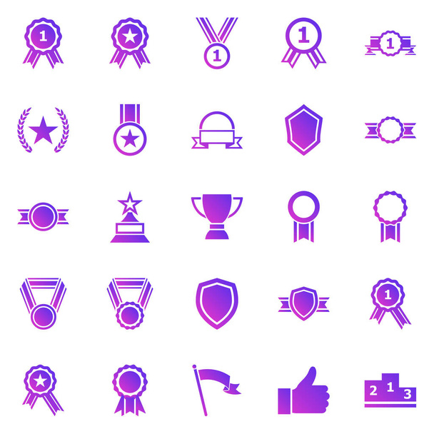 Icone con gradiente di premio su sfondo bianco, vettore stock
 - Vettoriali, immagini
