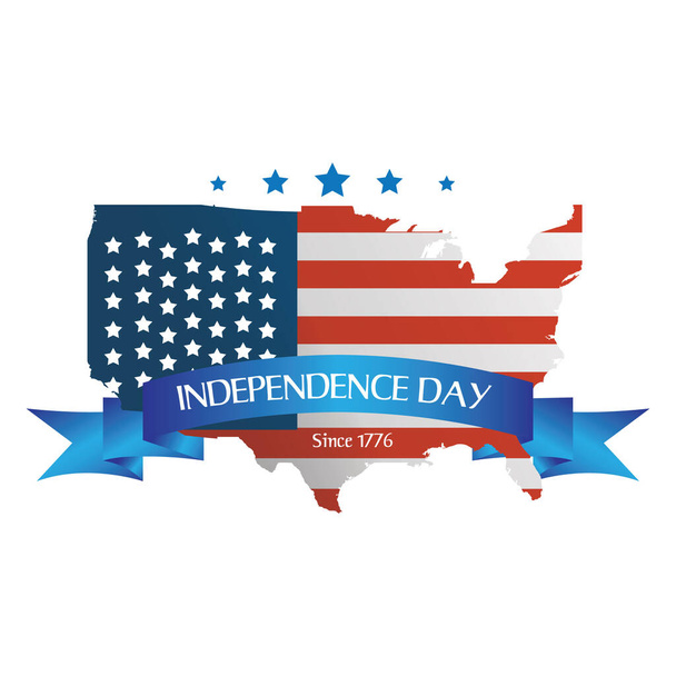 American independence day label - Vektor, obrázek