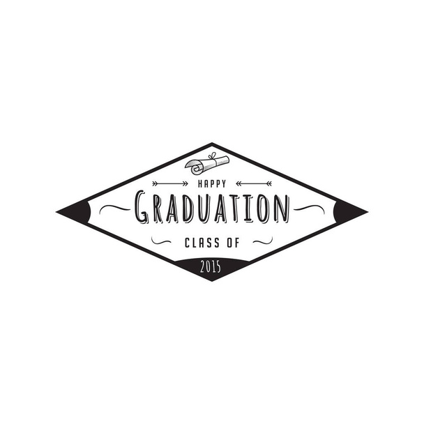 A graduation label illustration. - Vector, Image