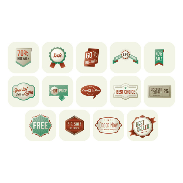 sales and offer badges - Vector, Image