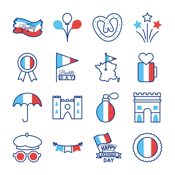 paquet d'icônes du jour de la Bastille
 - Vecteur, image