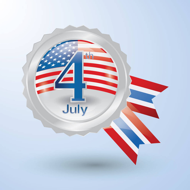 usa independence day rosette - Διάνυσμα, εικόνα