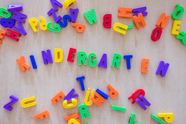 Colorful letters with word Kindergarten - Photo, Image