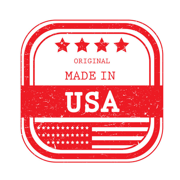 A made in USA label illustration. - Vector, afbeelding