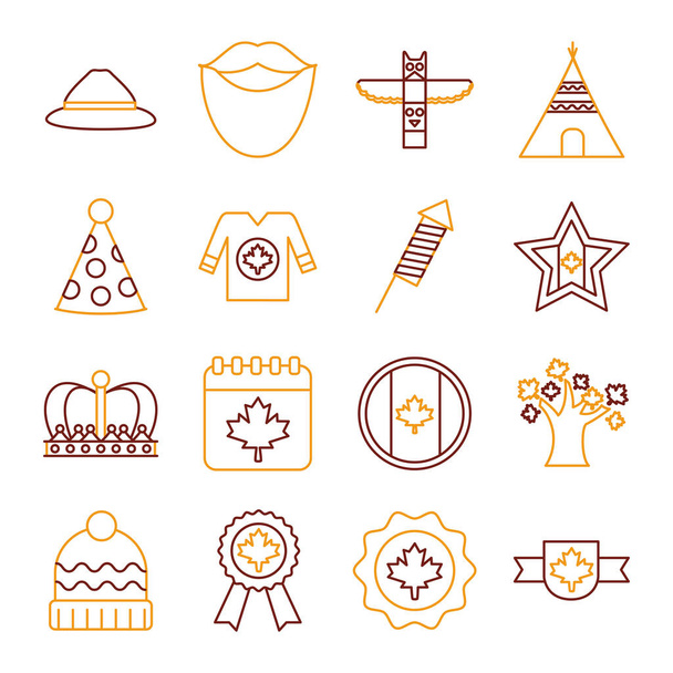 paquete de iconos de conjunto canadienses
 - Vector, Imagen