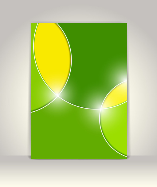 Flyer or brochure template, abstract design - Вектор,изображение