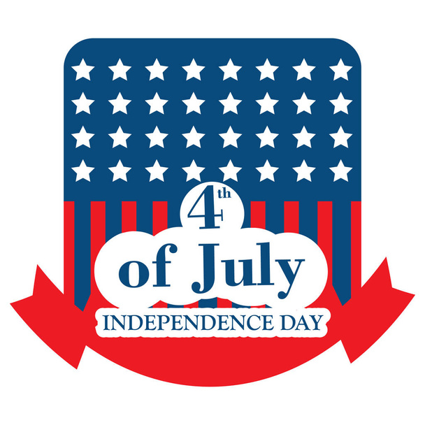 USA independence day banner illustration. - Vector, Imagen