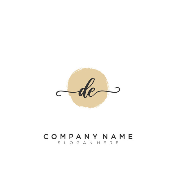 İlk harf DE İmza El yazısı Logo Vektörü - Vektör, Görsel
