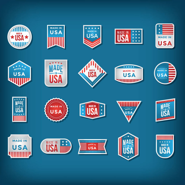A made in USA labels collection illustration. - Vector, afbeelding