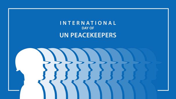 Birleşmiş Milletler Barış Muhafızları Günü. Vektör illüstrasyonu - Vektör, Görsel