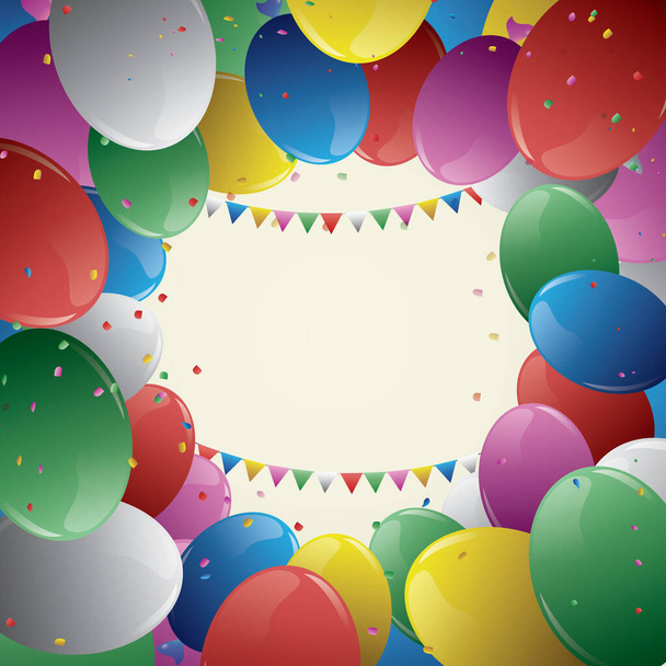 Ballon-Layout mit Kopierraum - Vektor, Bild
