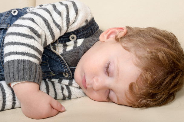 close-up portrait of a beautiful sleeping baby - Photo, image