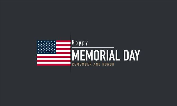 Memorial Day Background Vector Illustration. Remember and Honor.  - Vector, Image