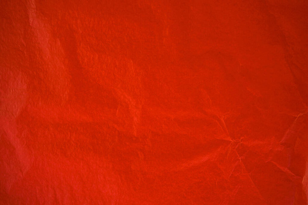Red crumpled paper texture background  - Photo, Image