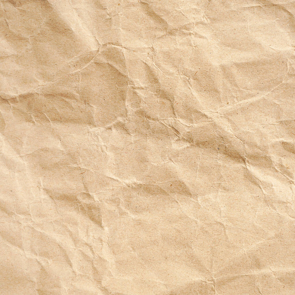 Ruskea crumple kierrättää paperin tausta - Valokuva, kuva