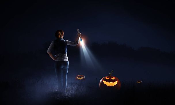 Spooky halloween image . Mixed media - Foto, Imagen