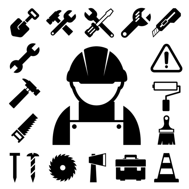 Sada stavebních ikon - Vektor, obrázek