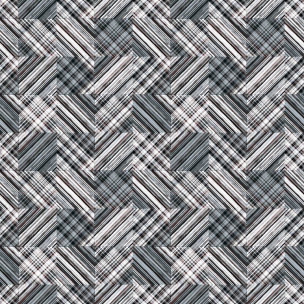 Seamless tartan plaid pattern, grey background. - Photo, Image