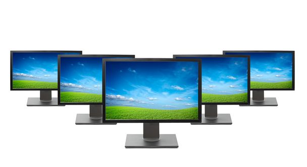 computer-monitoren geïsoleerd - Foto, afbeelding