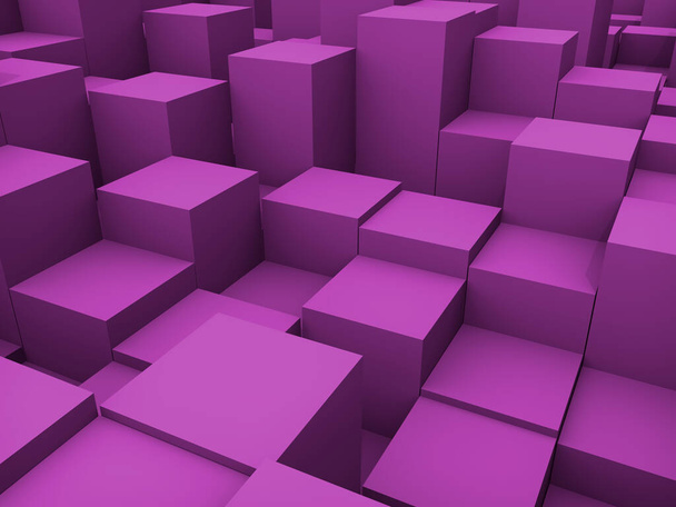 3D render of an abstract cubes background - Photo, Image