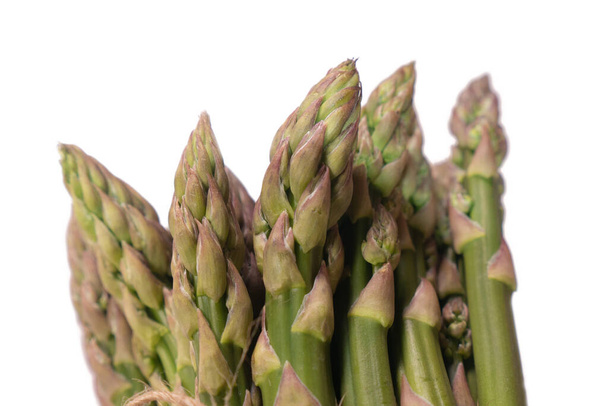 Fresh green asparagus (asparagus officinalis) isolated on white background - Fotografie, Obrázek