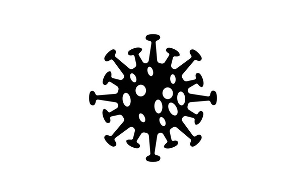βακτήρια του μαύρου ιού σε λευκό φόντο - Διάνυσμα, εικόνα