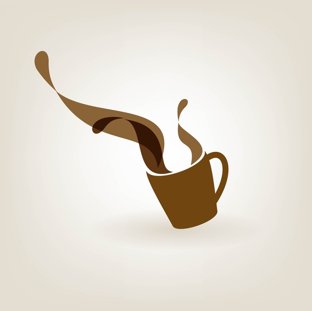 splash of coffee - Vector, Image