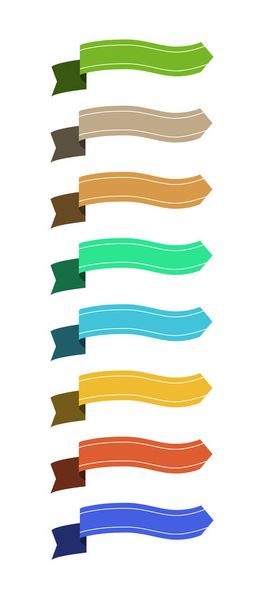 rubans colorés vierges avec espace de copie sur fond blanc
 - Vecteur, image