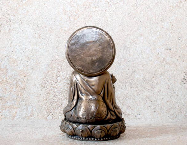 Buddhist monk statue bronze resin  - Photo, Image