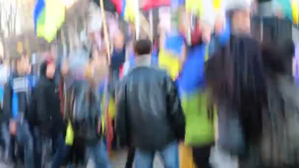 protesty w Ukrainie, revolution Ukrainą, euro Majdan - plik wideo - Materiał filmowy, wideo