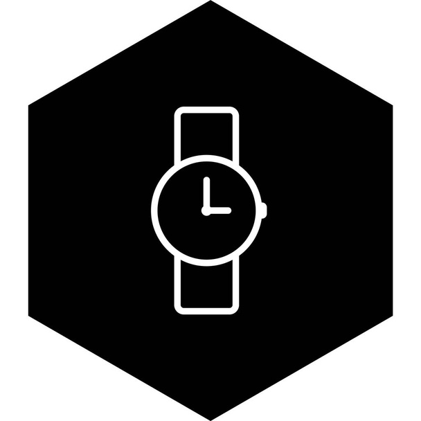 Icône de montre dans le style à la mode fond isolé
 - Vecteur, image