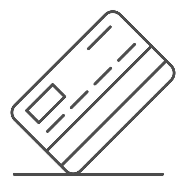 Credit card thin line icon. Payment vector illustration isolated on white. Pay outline style design, designed for web and app. Eps 10. - Vektor, kép