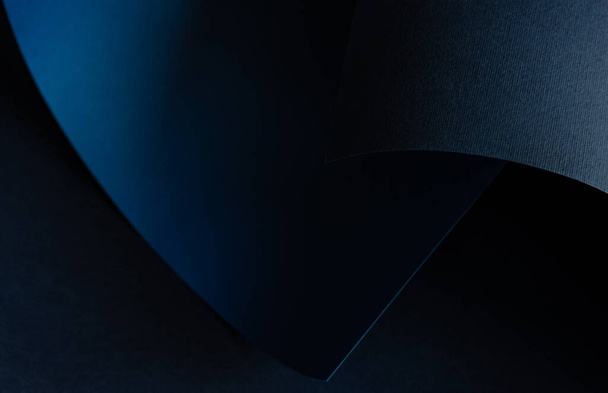 Abstrato azul ondas geométricas fundo com espaço de cópia
 - Foto, Imagem