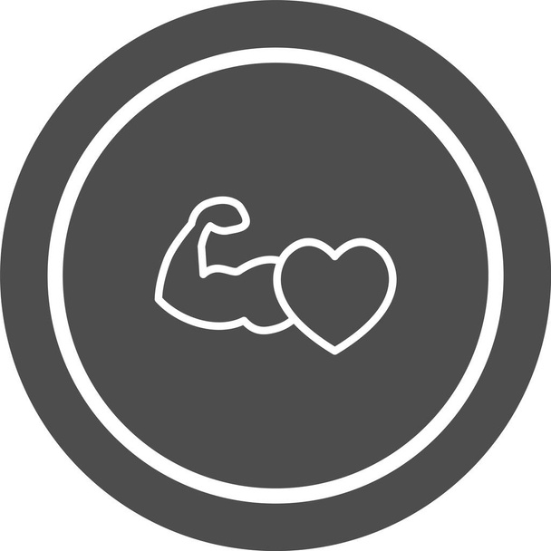 Icono del corazón saludable en el estilo de moda Fondo aislado
 - Vector, Imagen