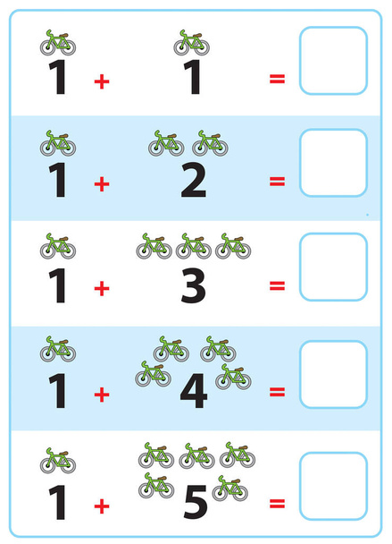 Exercise for children in primary school, learn Worksheet activity for kids - Vector, Image