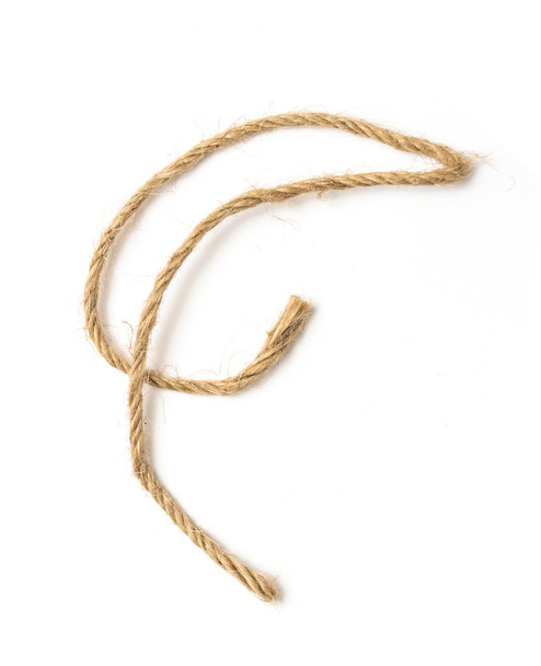 Lazo de cuerda aislado sobre fondo blanco
 - Foto, imagen