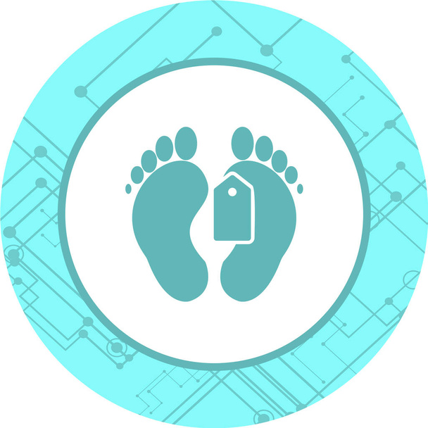 homme mort pieds jambes avec étiquette, icône médicale, illustration vectorielle - Vecteur, image