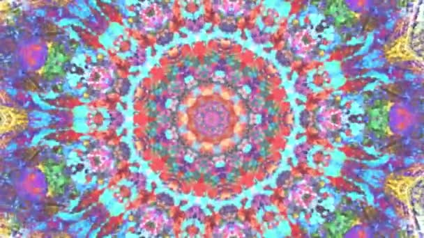 Beautiful Original Art therapy moving Mandala. Seamless loop psychotherapy. Geometric patterns to find or restore a sense of healthy mental balance. For yoga specialist, astrology, art therapist. - Materiał filmowy, wideo