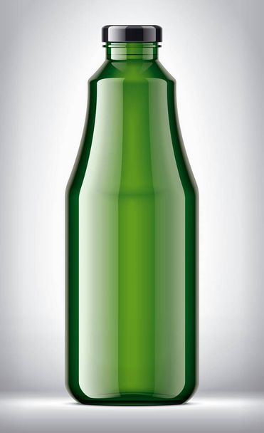 Glasflasche auf Hintergrund vorhanden. Transparente Version - Foto, Bild