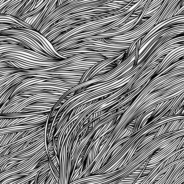 Abstract hand-drawn pattern with waves - Вектор,изображение