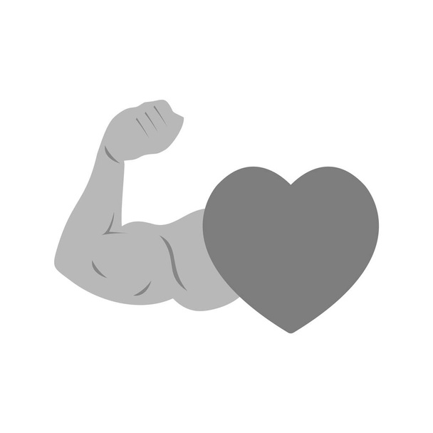 Icono del corazón saludable en el estilo de moda Fondo aislado
 - Vector, Imagen
