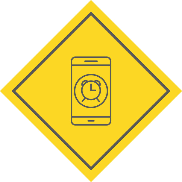 Icona dell'applicazione mobile di allarme nello sfondo isolato di stile alla moda
 - Vettoriali, immagini
