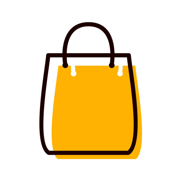 Icono de la bolsa de compras en estilo de moda fondo aislado
 - Vector, imagen