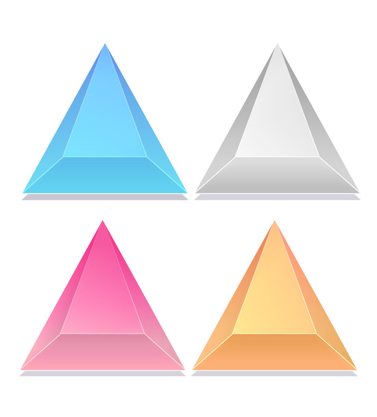 Triangular button, triangular icons - Φωτογραφία, εικόνα