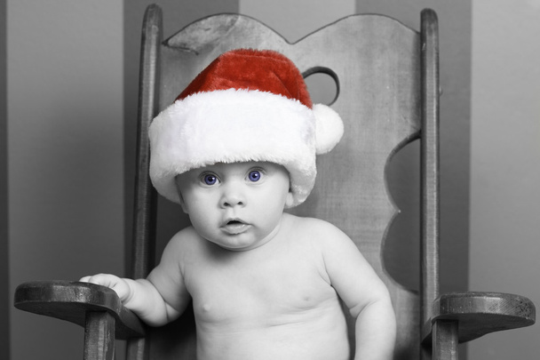 Retrato de Navidad bebé
 - Foto, Imagen