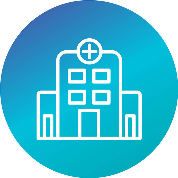 hospital vector icon. medical health care and services theme. - Vector, Image