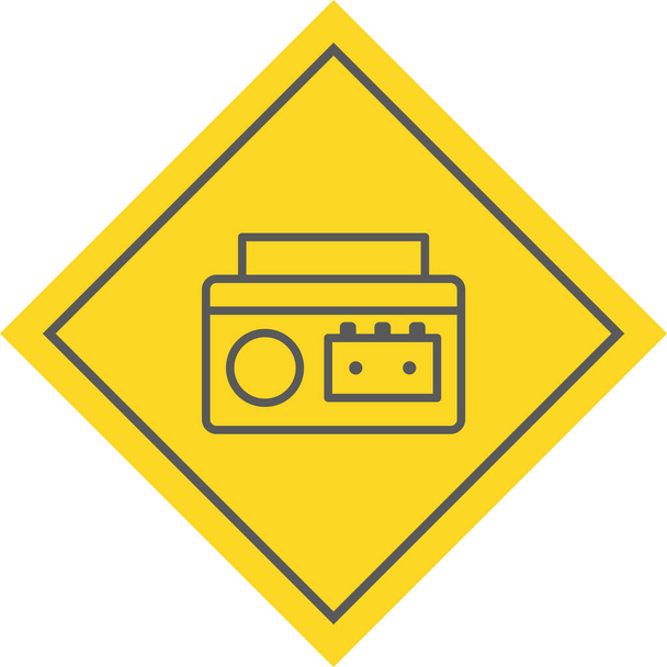 Икона кассетного проигрывателя в модном стиле
 - Вектор,изображение