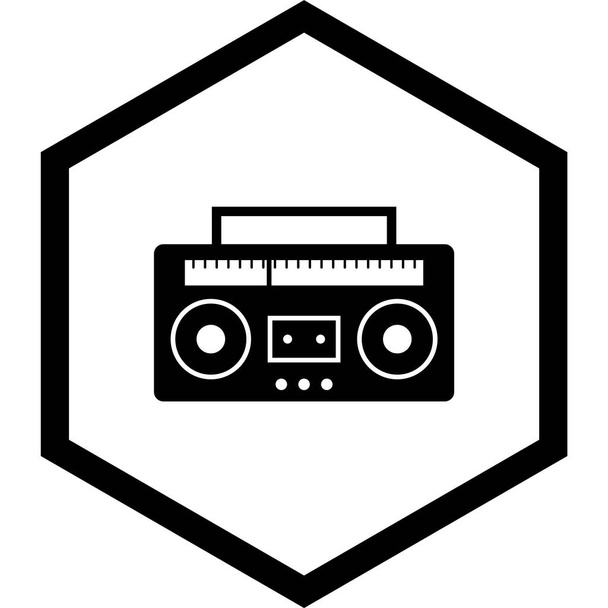  Audio Tape Icon in trendy stijl geïsoleerde achtergrond - Vector, afbeelding